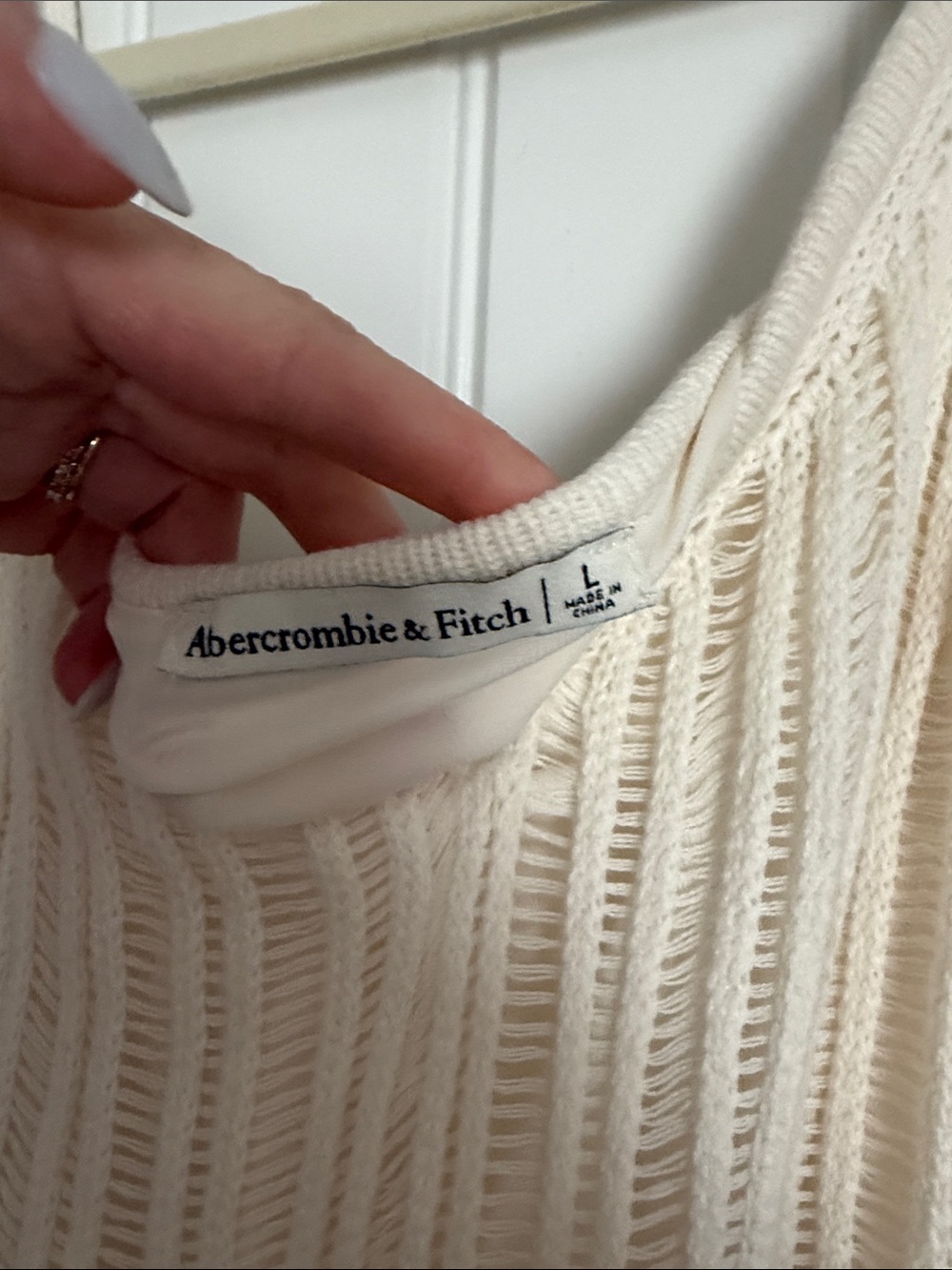 Abercrombie & Fitch Cream Crochet Maxi Dress - Picture 2 of 3